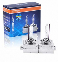 Set 2 Becuri Xenon D1S White auto pentru far Suport metalic 35W 4300K 