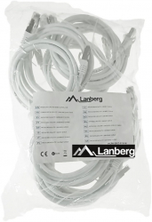 Set 10 cabluri retea-patchcord CAT6 FTP Lanberg 43627 2 X RJ45 lungime 1.5m AWG26 10Gb/s-250MHz de legatura retea ethernet albe 