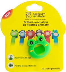 Bratara aromatica din silicon cu figurine animate pentru copii- broasca