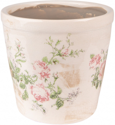 Set 2 ghivece flori ceramica Flowers 17x16 cm 