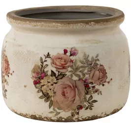 Set 2 ghivece flori ceramica Roses 15x13 cm 