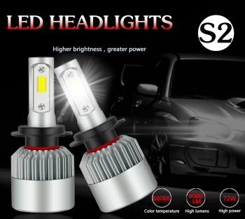 Set 2 LED-uri Auto H7 6500K 72w8000 lumeni si set becuri auto led pozitii cadou 