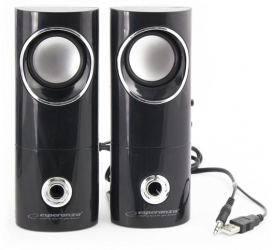 Boxe 2.0 BEAT compatibil PC mini-jack de 3 5 mm pentru casti si USB negru-gri 