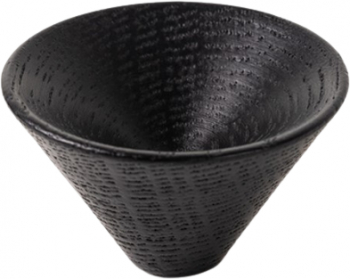 Buton din lemn pentru mobila Conic Wood finisaj negru mat lacuit D 43 mm 