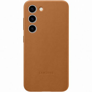 Husa de protectie Samsung Leather Case pentru Galaxy S23 Camel 