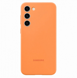 Husa Silicone Cover compatibila cu Samsung Galaxy S23 Plus Orange 