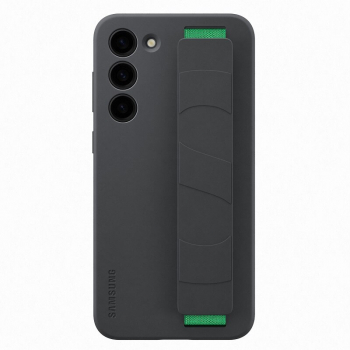 Husa Samsung Silicone Cover with Strap compatibila cu Samsung Galaxy S23 Plus Black 