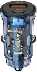 Incarcator auto USAMS C32 30W negru US-CC164 C32 