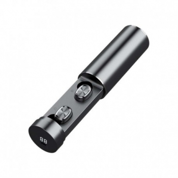 Casti Wireless TWS B9 Techstar® Bluetooth 5.0 Conexiune Instanta HD 8D Audio ACC 300mAh Touch Negru 