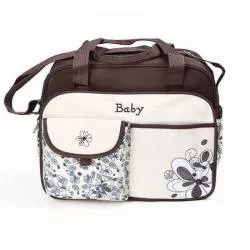 Geanta carucior bebelusi Luna Flower Brown 