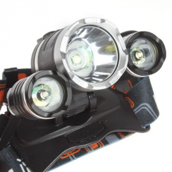 Lanterna frontala RJ-3000 Aluminiu Led 3 x CREE-XM-L T6 3000 Lumeni 