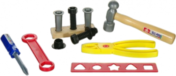 Set 12 unelte din plastic pentru copii Multicolor JMB-BBL6542 