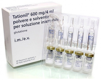 Glutation Tationil 600mg/4ml Antioxidant 10 fiole pulbere 10 fiole solvent 