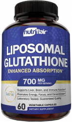 Supliment Alimentar Nutriflair Glutation Lipozomal Efect Antioxidant Vegan fara Lactoza 700mg / portie 60 capsule