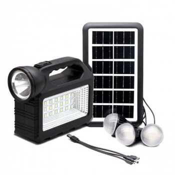 Kit solar lanterna LED cu panou solar 3 becuri incarcare telefon 