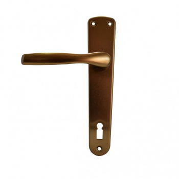 Maner usa interior Hoppe Milano cu sild pentru cheie material aluminiu culoare bronz 90 x 32 mm