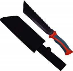 Maceta de vanatoare IdeallStore® Spirit Blade 39 cm otel inoxidabil neagra teaca inclusa 