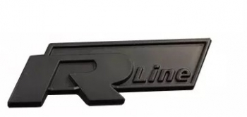 Sticker 3D R line R-LINE negru mat 