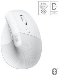 Mouse Wireless Logitech Lift for Mac Vertical Ergonomic Bluetooth Alb 910-006477 