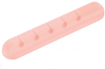 Organizator autocolant cu 5 sloturi pentru organizare cabluri Roz KOF-BBL6620 