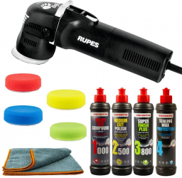 Rupes BIGFOOT MINI LHR75E si Setul de Lustruit Menzerna 4 Pasi 