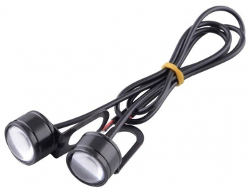 Set 2 LED-uri auto cu suport 12V - 9W 23mm Albastru AXT-BBL6592 
