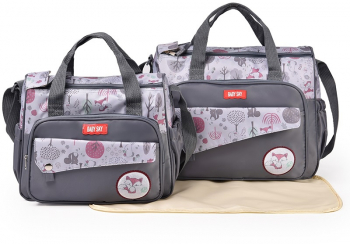 Set genti pentru mamici Baby Sky-Gri 