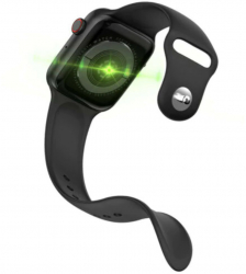 Smartwatch 1.92 display HD IP68 waterproof incarcare wireless compatibil IOS and Android negru 