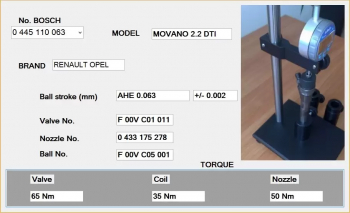 Soft cu date pentru reglarea injectoarelor Bosch 
