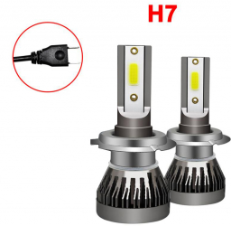 Set 2 Becuri auto H7 LED 80W/set F2 COB 