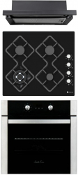 Pachet incorporabil cuptor electric plita gaz si hota telescopica Elettra Black Studio Casa Termostat Programator digital pentru inceputul 