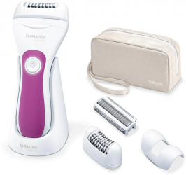 Epilator Beurer HL 76 4in1 40 min Utilizare umeda si uscata 2 viteze Baterie Li-ion Atasamente Alb/Roz 