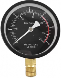 Manometru 20 tone pentru prese hidraulice SelTech 