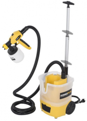 Pistol de vopsit cu compresor Powerplus POWX358 750w furtun 3m duza reglabila de 2.6mm 0 8 litri 