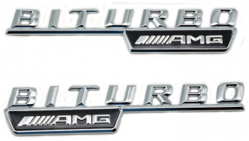 Set 2 embleme Biturbo AMG aripa Mercedes 