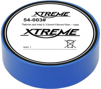 Banda izolatoare adeziva XTREME 07053 0.13mmx15mm 10m lungime PVC albastra 