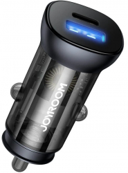 Incarcator Auto Joyroom 2 x USB 38W/ 3A Fast Charge 3.0 AFC SCP Gri 