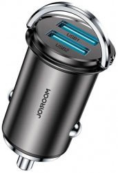 Incarcator Auto Joyroom 2 x USB 45W / 5A Quick Charge 3.0 AFC SCP Gri 