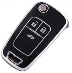 Husa negru pentru cheie tip briceag Opel Astra J Corsa Insignia Mokka Chevrolet Cruze Aveo Malibu Captiva 