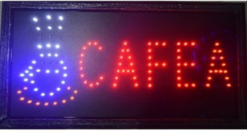 Reclama Text LED - Cafea / pentru interior cu animatie luminoasa si dinamica 