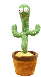 Figurina Cactusul dansator interactiv care repeta cuvinte si sunete cu seturi de mini melodii Verde COM-BBL6845 