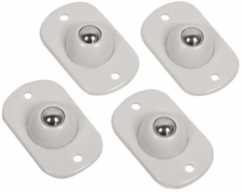Set 4 glisoare cu bila de rulment autocolante din plastic pentru mutat piese mici de mobilier Alb JMB-BBL6789 