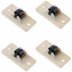 Set 4 glisoare cu roti autocolante din plastic pentru mutat piese mici de mobilier Alb JMB-BBL6783 