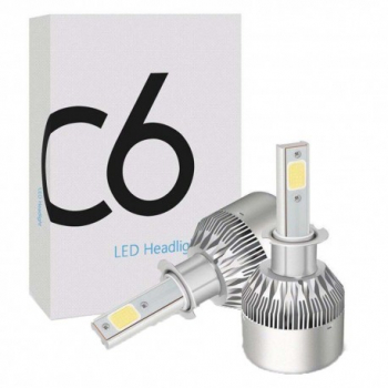 Set 2 LED-uri Auto Techstar® C6 H3 36w 3800 Lumeni 6500K AUTO 12-24 Volti COB 