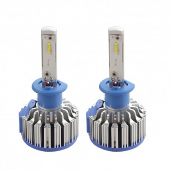 Set 2 LED-uri Auto Techstar® T1 H1 35w 8000 Lumeni 6000K AUTO 12-24 Volti CREE Canbus Radiator Alumi 