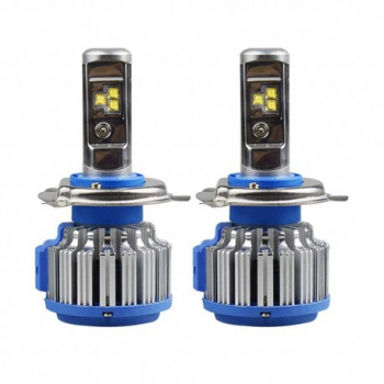Set 2 LED-uri Auto Techstar® T1 H4 40w 9000 Lumeni 6000K AUTO 12-24 Volti CREE Canbus Radiator Alumi 