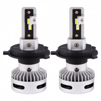 Set 2 LED-uri Auto Techstar® X7 H4 60w 6000 Lumeni 6500K AUTO 12-24 Volti CSP Canbus Miez Cupru Rad 