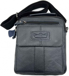 Borseta Barbati Neagra - Navy Ruff Ryder Piele Naturala 23 cm x 20 x 7.5 cm - Navy 