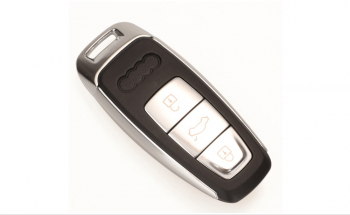 Carcasa Cheie Briceag Auto pentru Audi A6 C8 A7 A8 Q8 An 2017-2021 Culoare Negru cu Butoane Argintii 