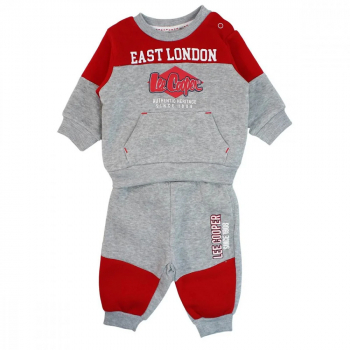 Compleu copii Lee Cooper de culoare gri cu rosu pentru sezonul rece - 12 luni -80cm 